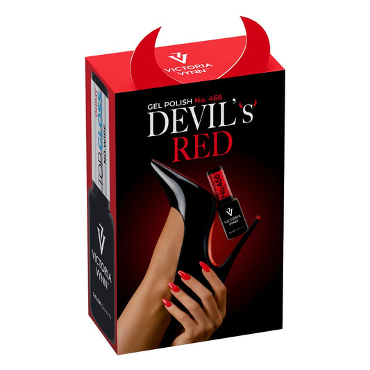 Victoria Vynn Gellak 466 Devil's Red Salon Collectie + Top Gloss 2 pack | Laagste Prijs Garantie