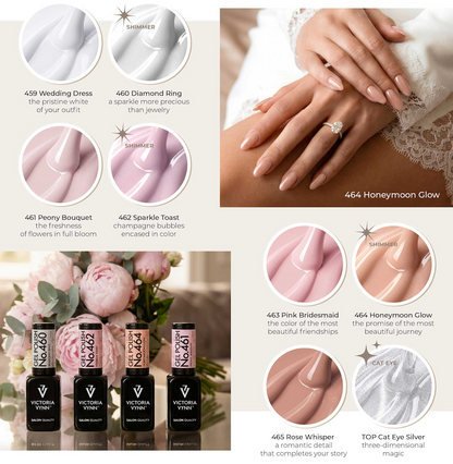 Victoria Vynn Salon Gellak Yes, I do Collectie 8-pack | NIEUW | 7 kleuren + Top Cat Eye Silver + Nagelriemolie 30ml GRATIS