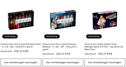 Victoria Vynn EXTREME Pack - Pure 5-pack Mistique Forest + Mistique Wetland + Midnight Spritz + GRATIS WATERFLES + GRATIS SILICONE MAT & GOODIEBAG