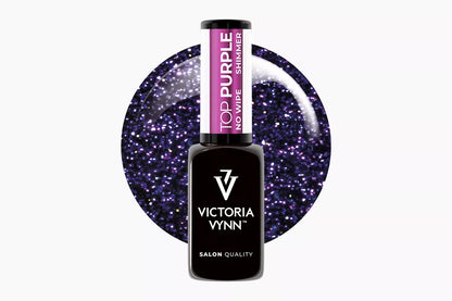 Victoria Vynn Topcoat No Wipe Shimmer Purple 8 ml. | Laagste prijs garantie!