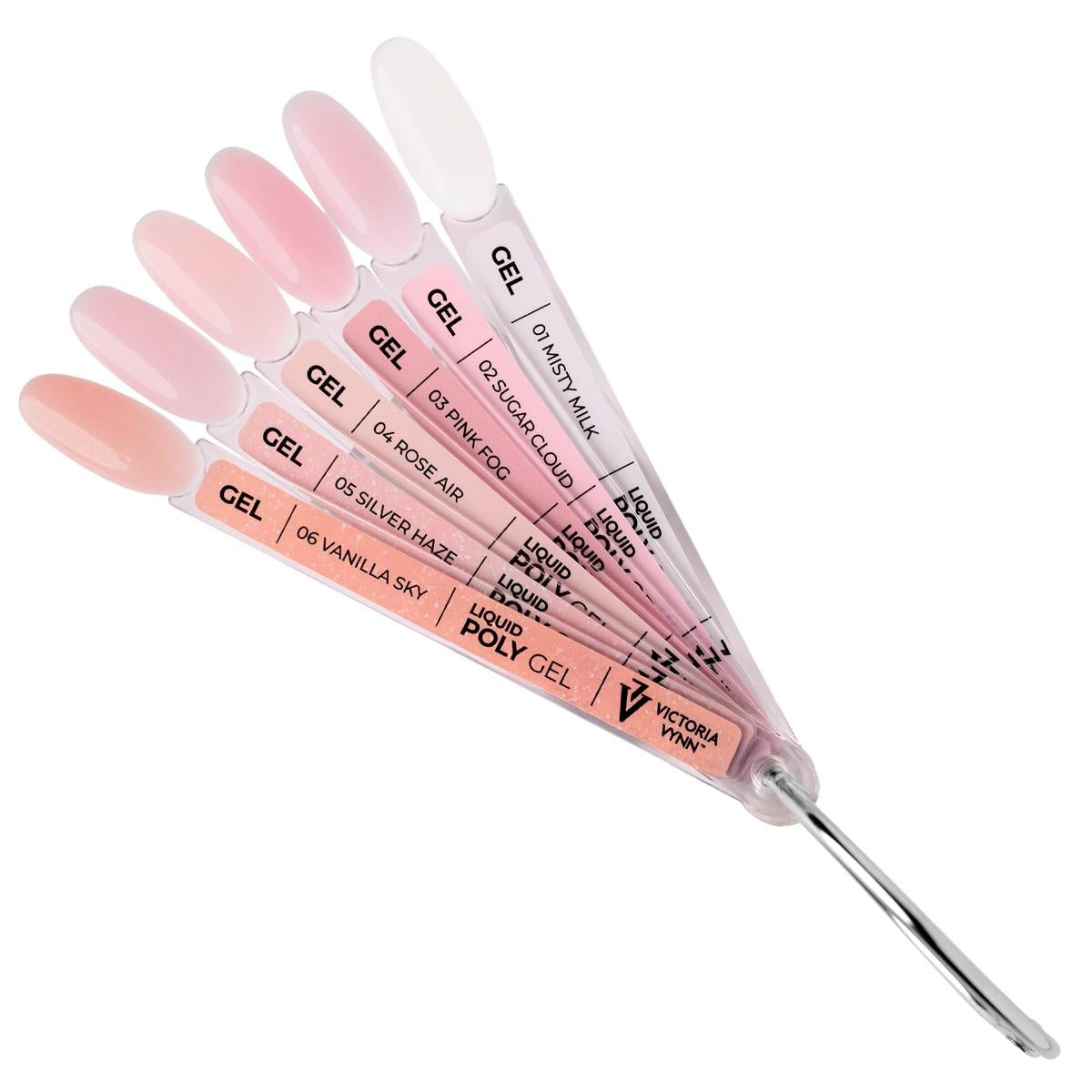 Liquid Polygel Victoria Vynn kleuren ring - alle 6 kleuren op ring