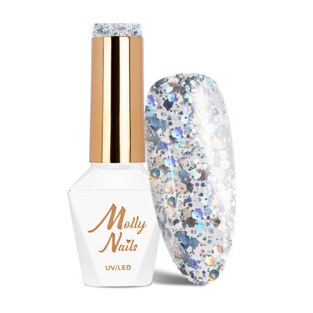 Molly Nails Gellak 538 Dreaming in Vegas - Crushed Diamonds 8 ml | Laagste Prijs Garantie