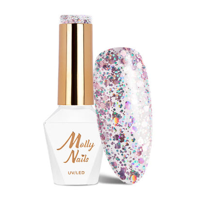 Molly Nails Gellak 533 Diamonds Shameless - Crushed Diamonds 8 ml | Laagste Prijs Garantie