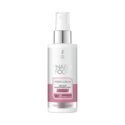 Pharm Foot Urea Hydro Creme | Hydraterende spray die werkt als creme voor de droge huid | 10% Ureum 150 ml.
