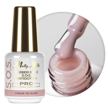 Molly Nails Rubber base S.O.S. Antidote Creme de Nude - Pro Salon 15 ml | Laagste Prijs Garantie