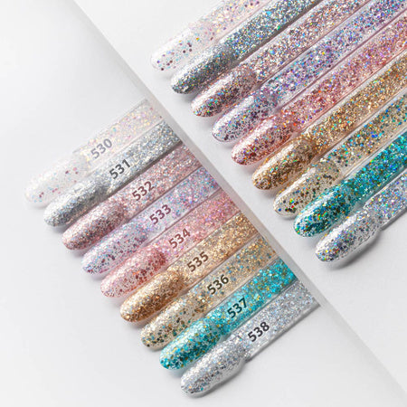 Molly Nails Gellak 532 Pardon My Glam! - Crushed Diamonds 8 ml | Laagste Prijs Garantie