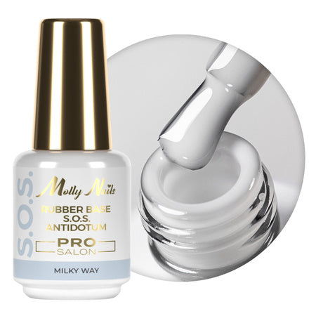Molly Nails Rubber base S.O.S. Antidote Milky Way - Pro Salon 15 ml | Laagste Prijs Garantie