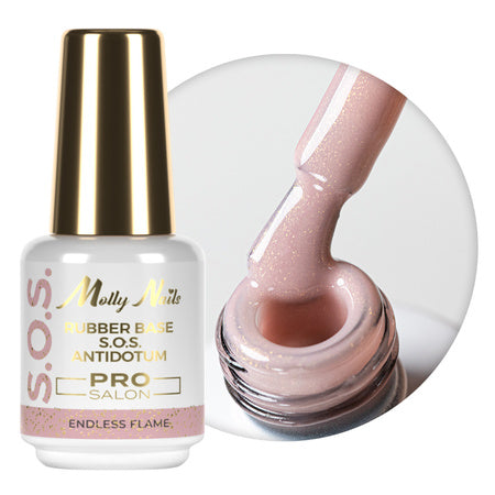 Molly Nails Rubber base S.O.S. Antidote Endless Flame - Pro Salon 15 ml | Laagste Prijs Garantie