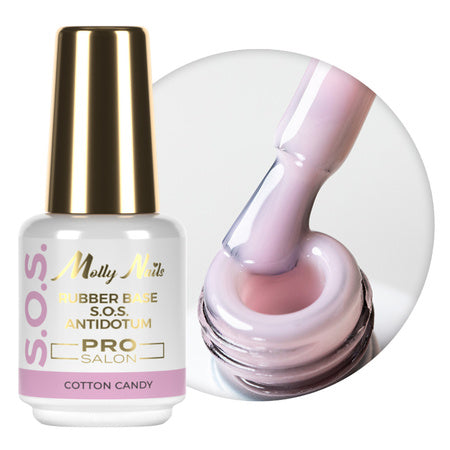 Molly Nails Rubber base S.O.S. Antidote Cotton Candy - Pro Salon 15 ml | Laagste Prijs Garantie