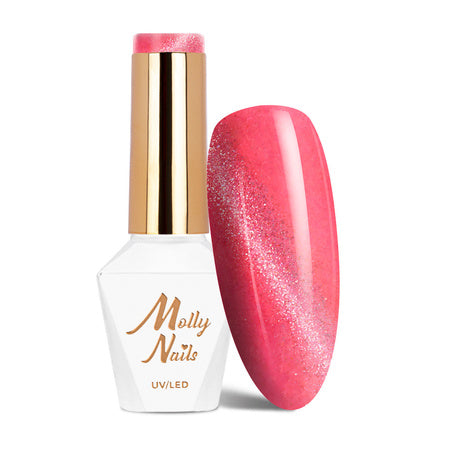 Molly Nails Gellak 172 - Neon Flashy Cat Eye Koraal 8 ml | Laagste Prijs Garantie