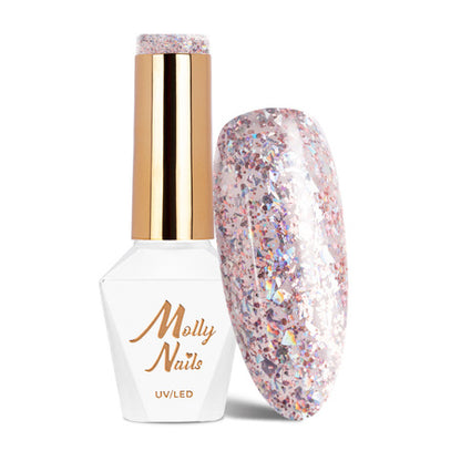 Molly Nails Gellak 532 Pardon My Glam! - Crushed Diamonds 8 ml | Laagste Prijs Garantie