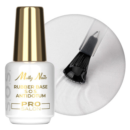 Molly Nails Rubber base S.O.S. Antidote Clear - Pro Salon 15 ml | Laagste Prijs Garantie